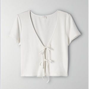 ARITZIA Wilfred Free Only Tie-Front T-Shirt XS NWT